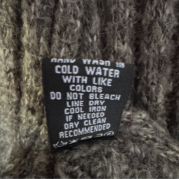 BCBGMaxAzria Long Tunic Cardigan Sweater Cuffed Sleeves Crochet Knit Ribbed EUC - Picture 13 of 14